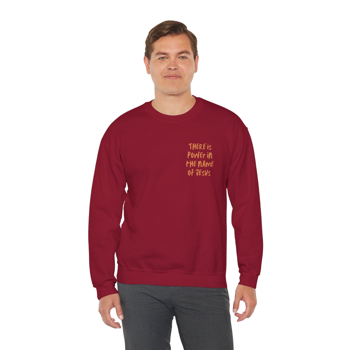 There is power in the name of Jesus Unisex Heavy Blend™ Crewneck Sweatshirt
