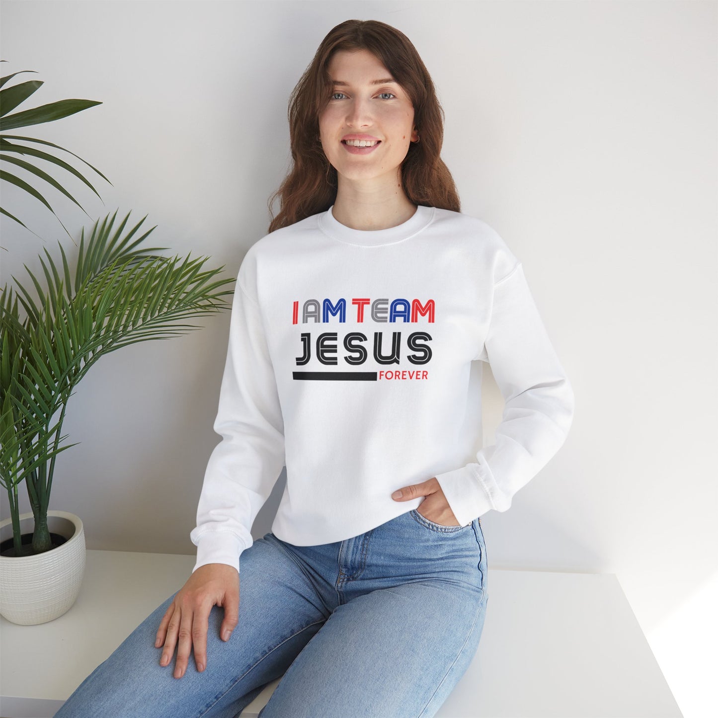 Team Jesus Unisex Heavy Blend™ Crewneck Sweatshirt