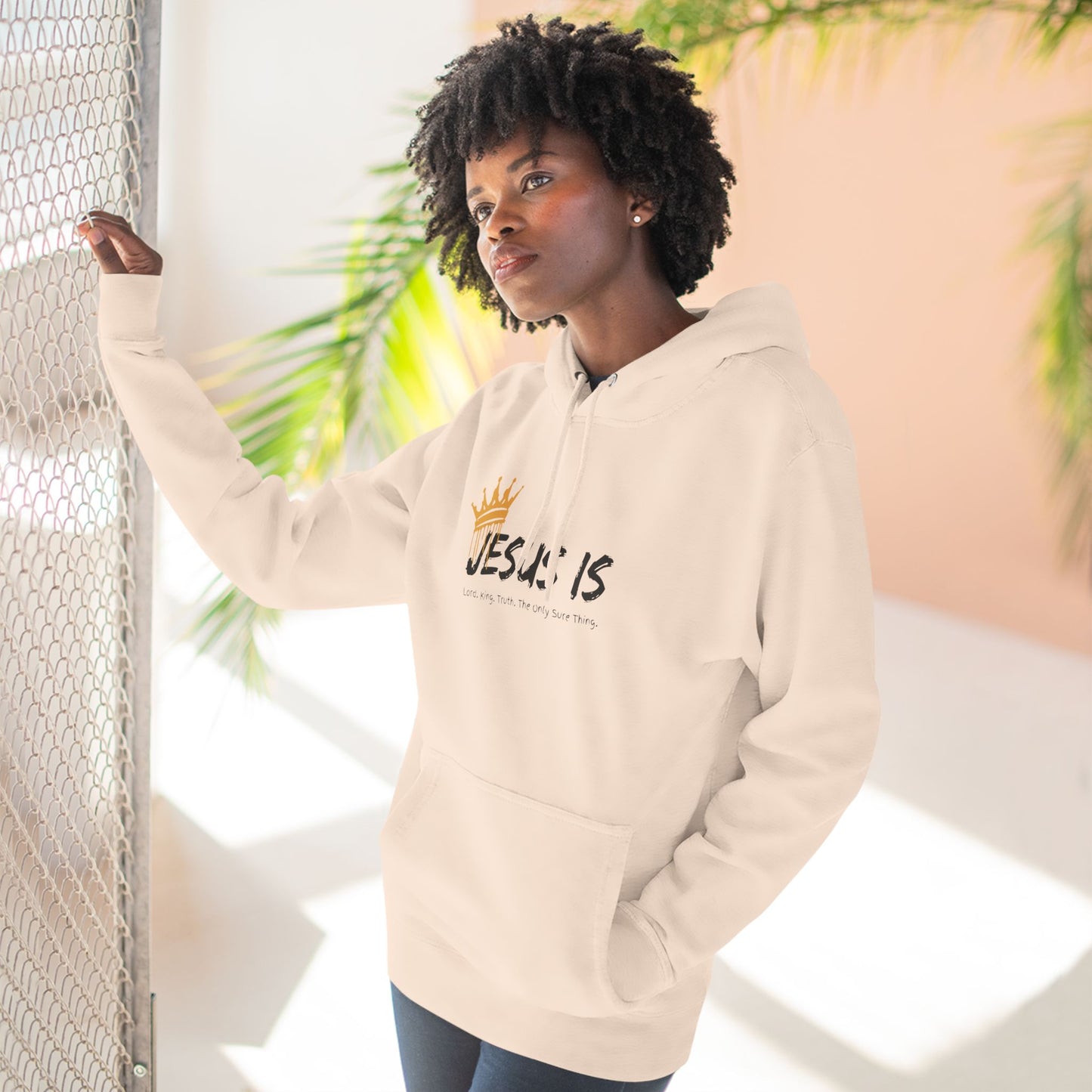 Jesus Is Three-Panel Fleece Hoodie