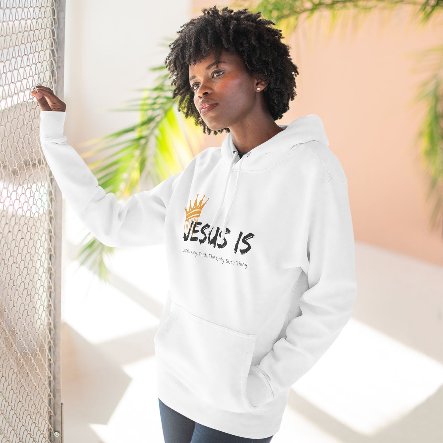 Jesus Is Three-Panel Fleece Hoodie