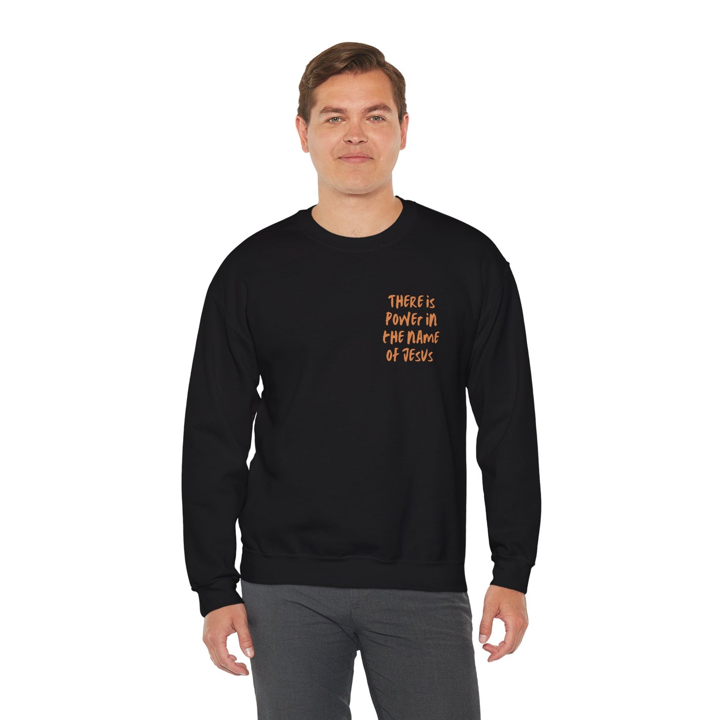There is power in the name of Jesus Unisex Heavy Blend™ Crewneck Sweatshirt