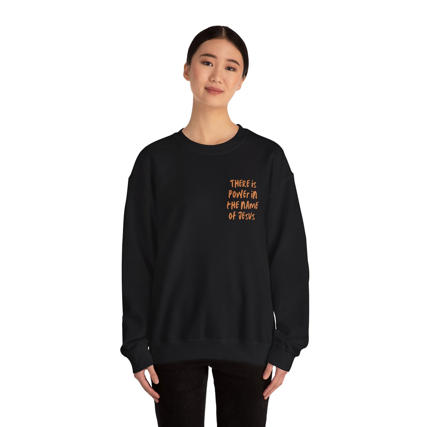 There is power in the name of Jesus Unisex Heavy Blend™ Crewneck Sweatshirt