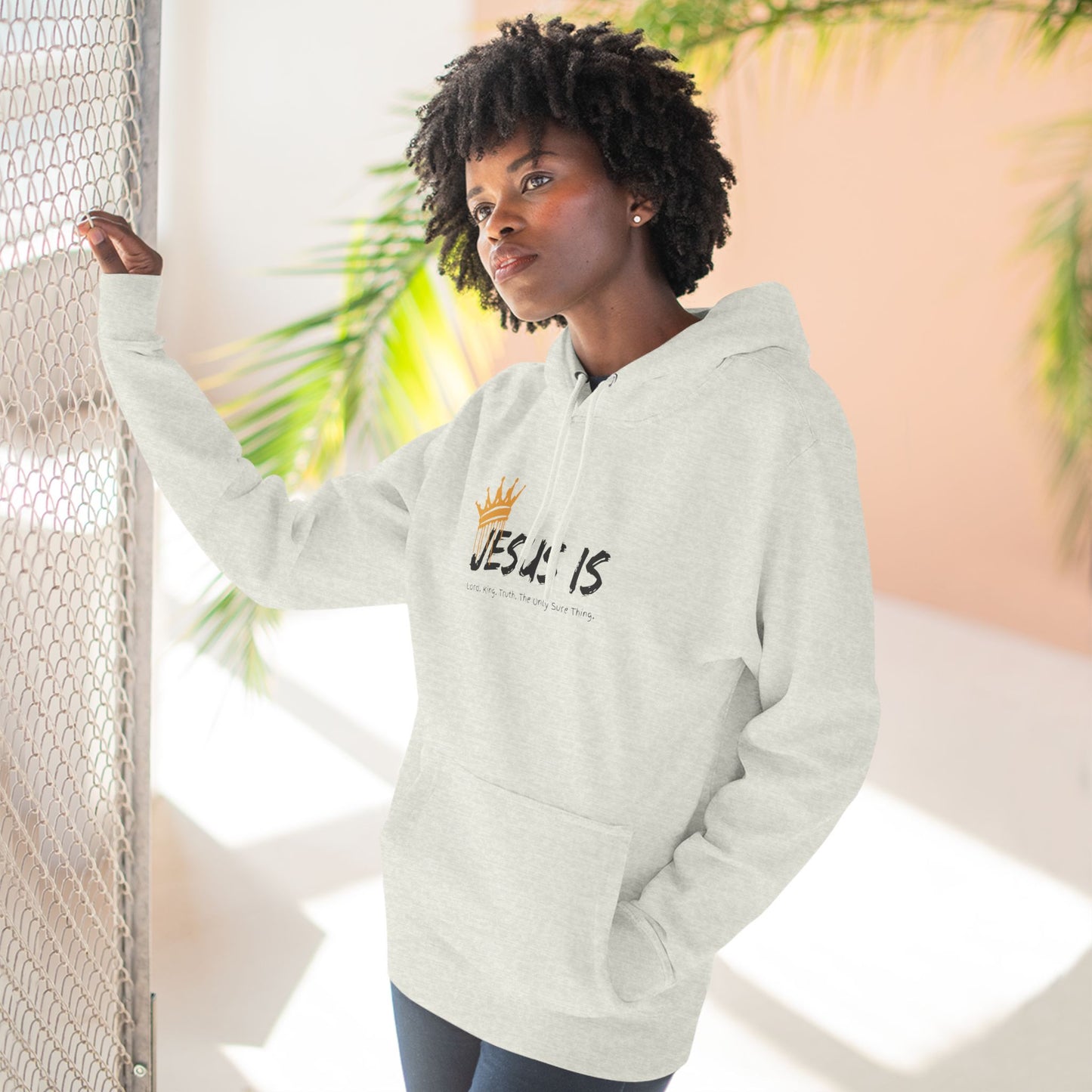 Jesus Is Three-Panel Fleece Hoodie