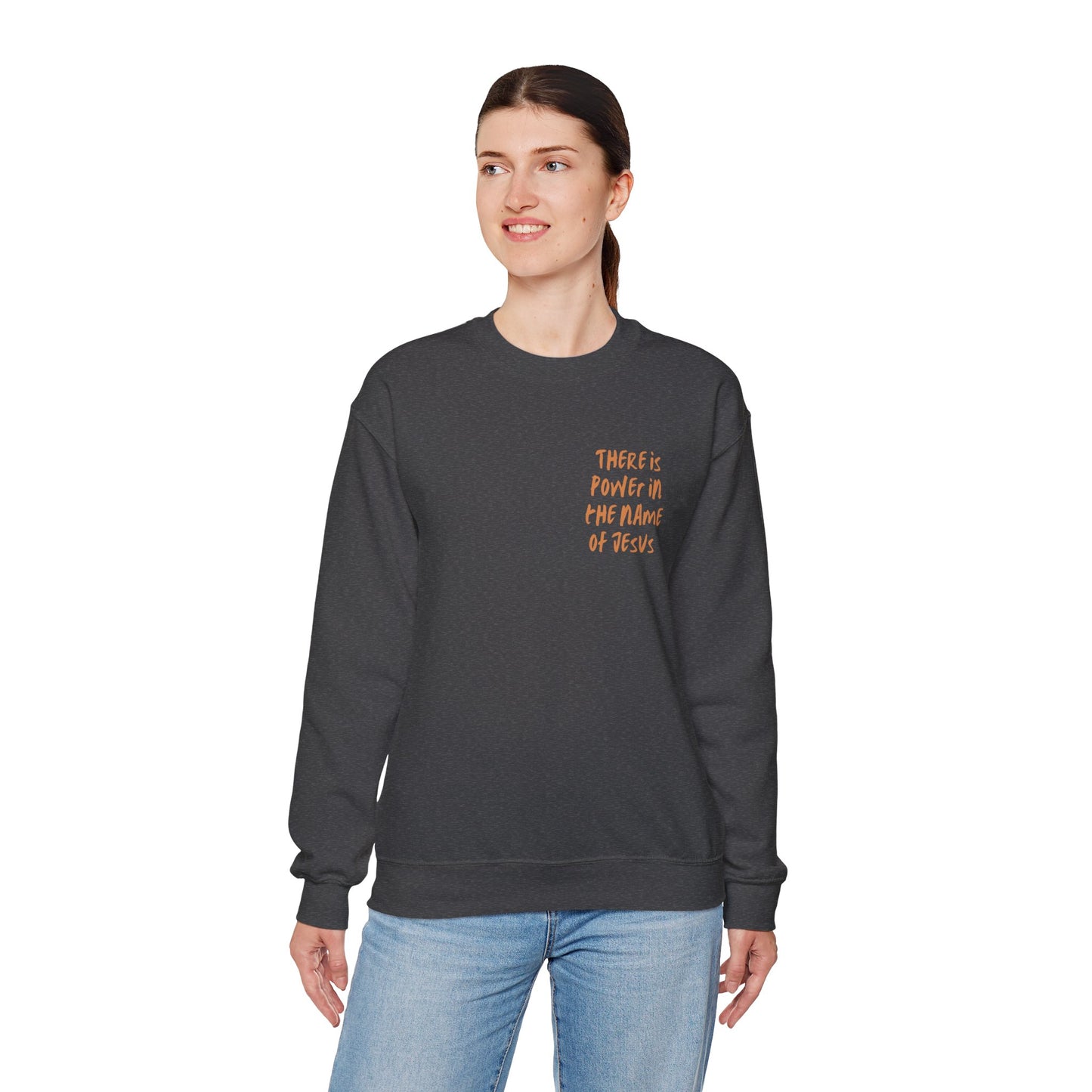 There is power in the name of Jesus Unisex Heavy Blend™ Crewneck Sweatshirt
